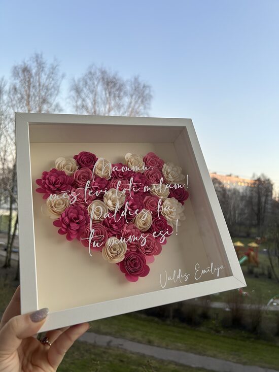 Ziedu rāmis. Personalizē ar savu tekstu