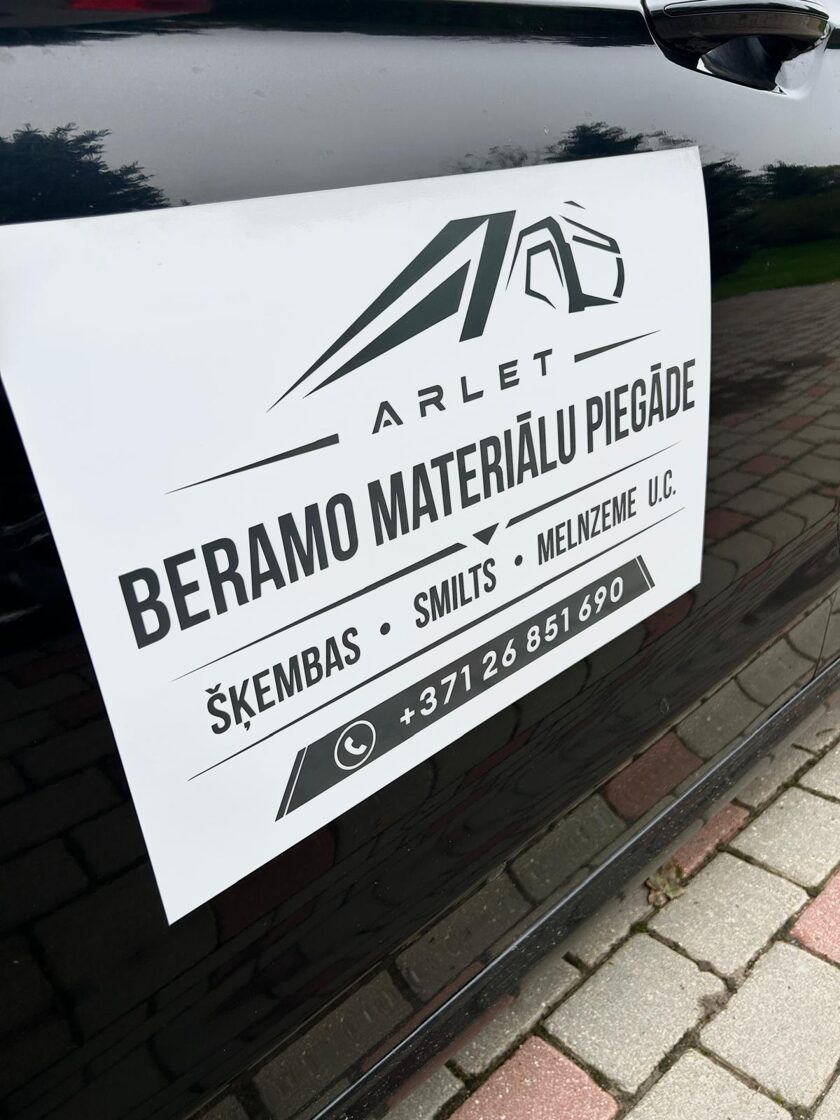 magnētiskās uzlīmes automašīnai